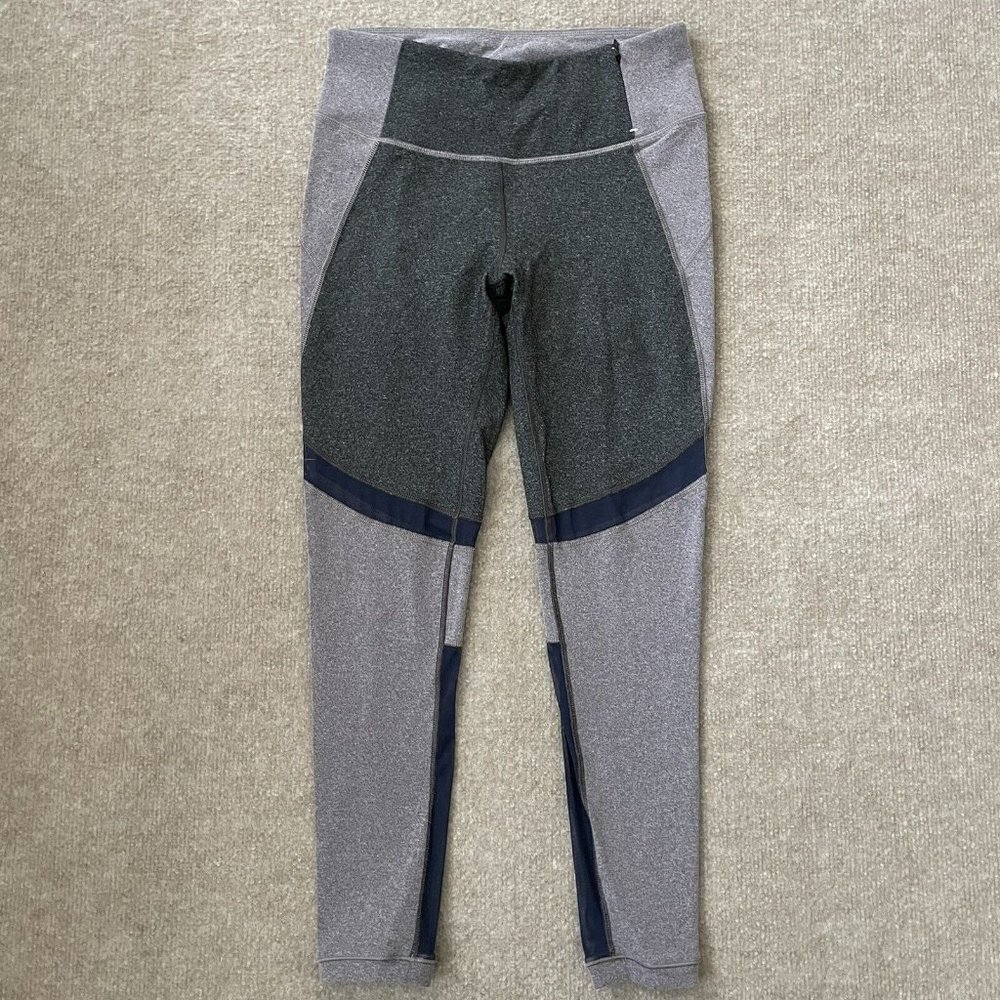 Calia Crop Leggings Womens Small Lavender Gray Workout Capri Yoga Pants Mesh